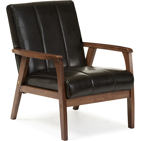 Nikko Accent Chair in Black Leatherette